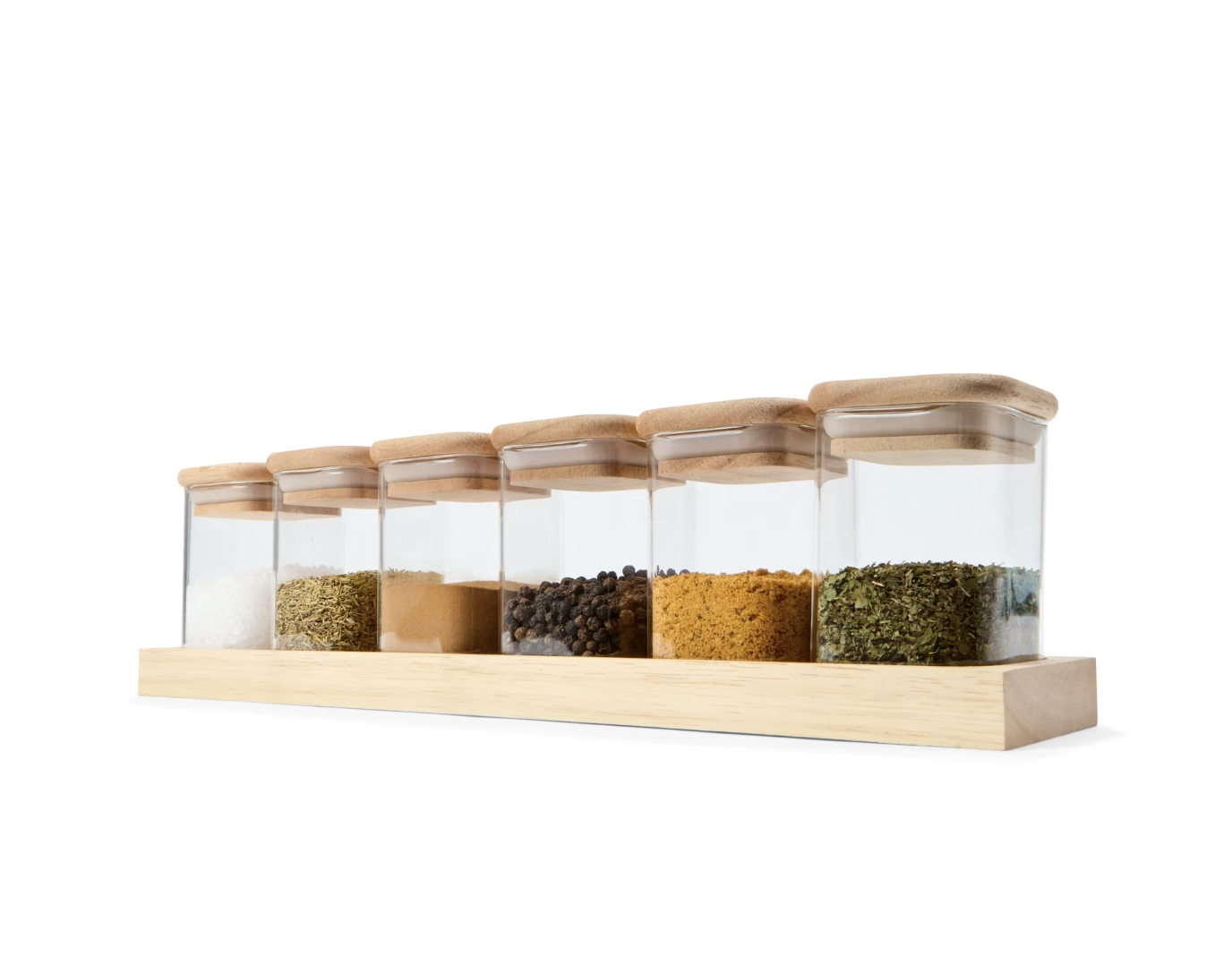 2x Set of 6 Square Spice Jars